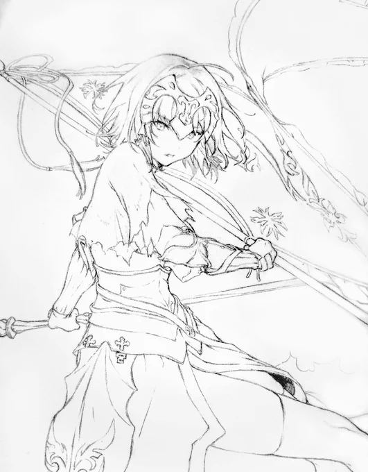 #絵描きにできること 
空いた時間にでも塗ってくださる方がいれば…!一応線画です 