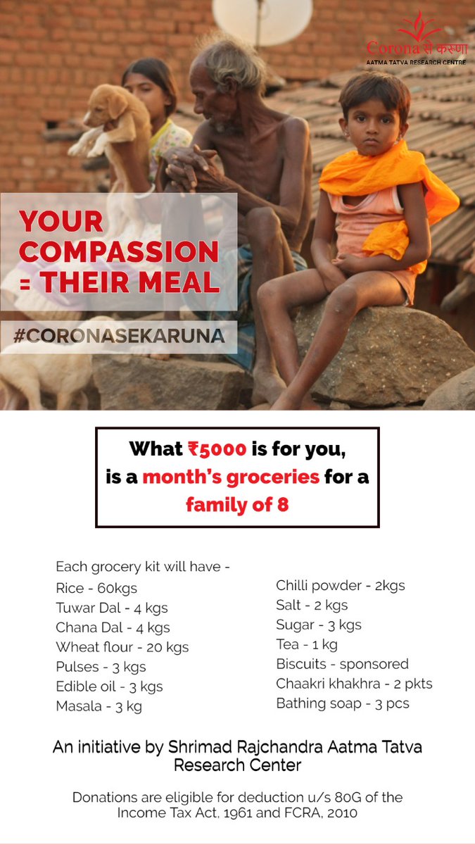 mission2020_us's tweet photo. 60,000+ tribal villagers in Raigad need YOUR help! We at #CoronaSeKaruna are distributing groceries. You can contribute by staying at home &amp; donating through the link in our bio. A mere ₹5000 can help feed a family of 8! #CoronavirusInIndia #FightAgainstCOVID19 https://t.co/gRW56337Qf