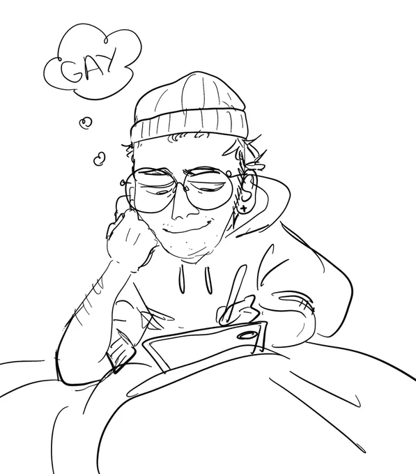 before bed self portrait goodnight 