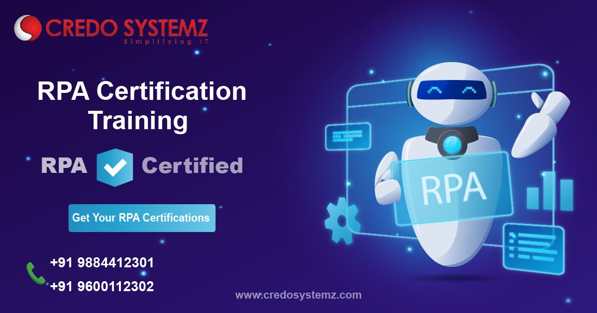 credosystemz's tweet photo. Global organizations are looking for professionals with RPA skills.
Course Syllabus: https://t.co/4JnbMnfpTg
#RPA #RPACertification #RPATraining #RPAOnlineTraining #BluePrism #UiPath #AutomationAnywhere #CredoSystemz https://t.co/A4ZSqfSje2