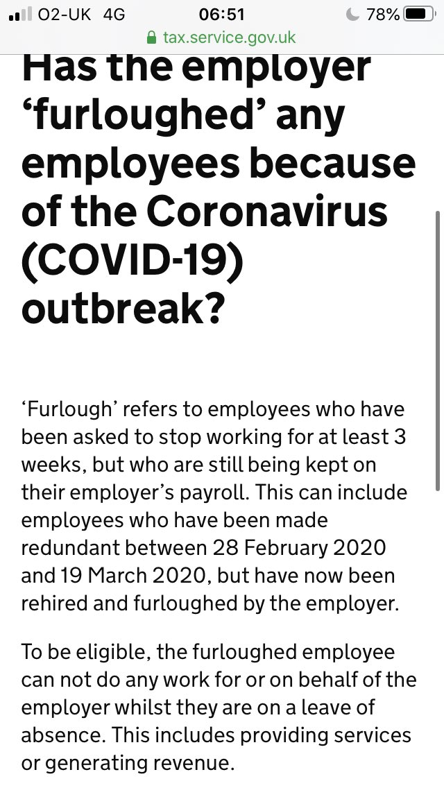 2. Has the employer furloughed any employees due to COVID-19? NB furloughed employees cannot do any work.