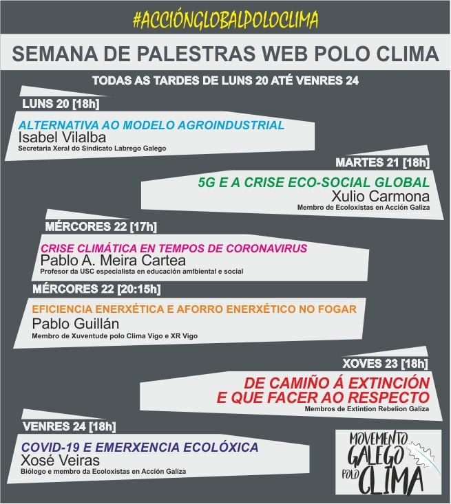 greenpeace_gal's tweet photo. 📢Na casa pero non en silencio. Esta é a Semana de Acción polo Clima, na que dende o Movemento Galego polo Clima participaremos no día de acción global do venres 24 e programamos cinco palestras. Hoxe con Isabel Vilalba, do @SLG_labregxs 👉https://t.co/CGiGXOV9ub https://t.co/d87cinjH6J