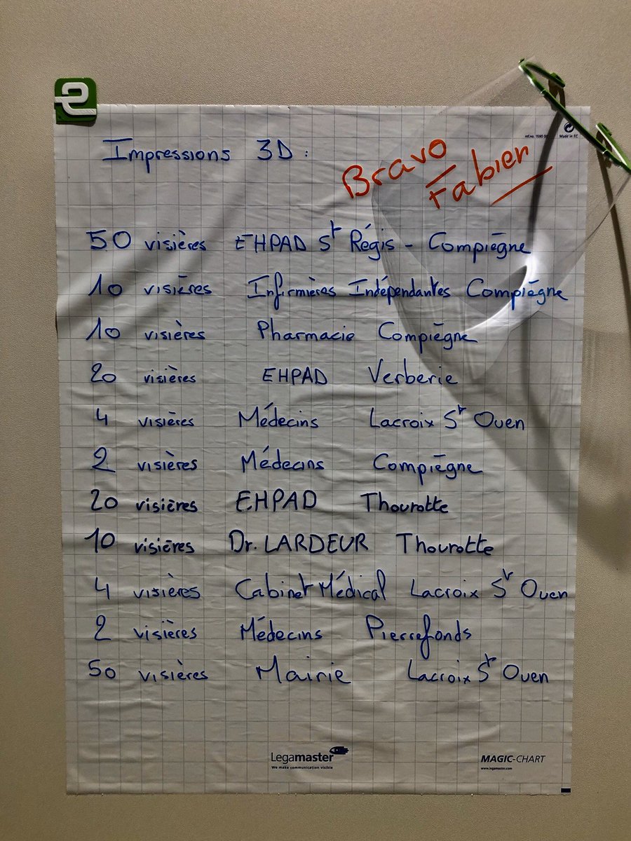 Coup de chapeau au talent et à l’engagement des salariés d’@enedis_picardie qui font tourner leurs imprimantes 3D pour aider les professionnels de santé ! 😷 Livraisons d’avril dans la région de #Compiegne Base opérationnelle <a href="/Margny60280/">Margny Lès Compiègne</a>