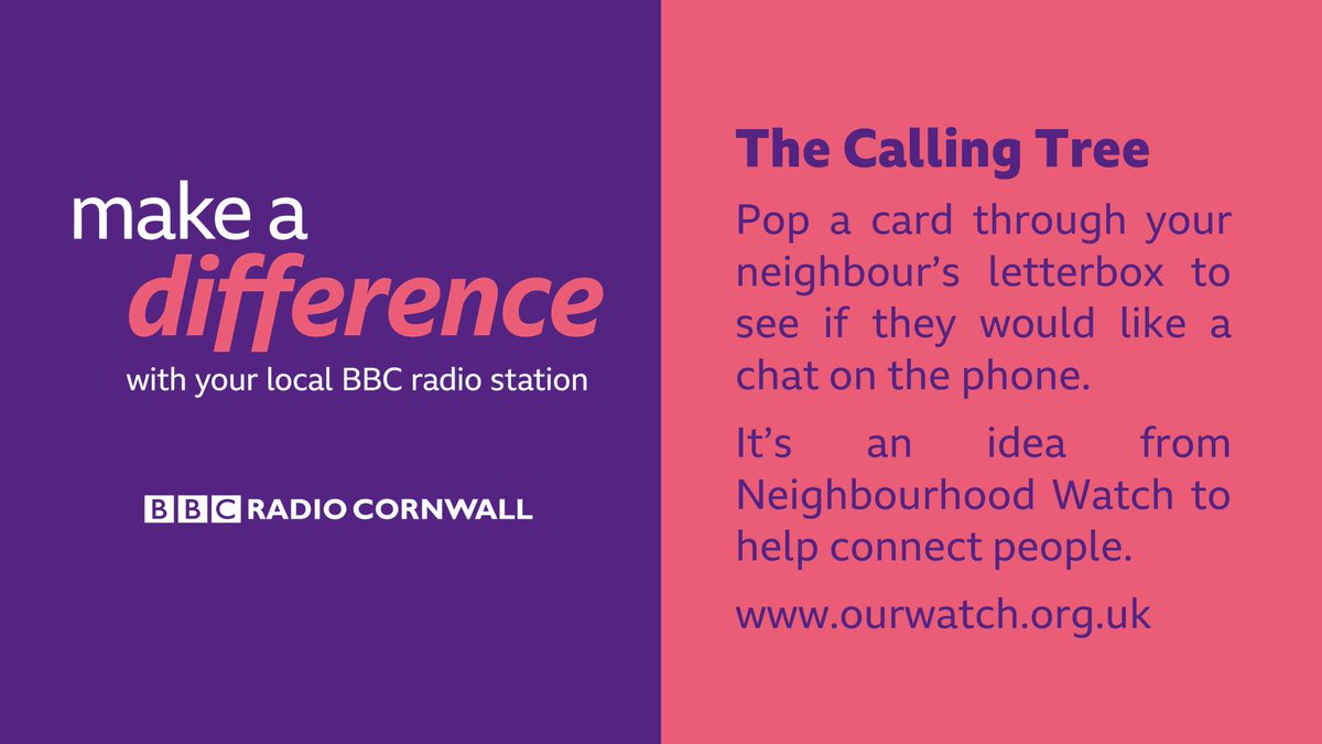 Checking in on neighbours from a safe distance. @N_Watch Neighbourhood Watch has come up with a simple idea to keep communication going.Take a look at how The Calling Tree works. #StayAtHome    #StaySafe  #BBCMakeADifference