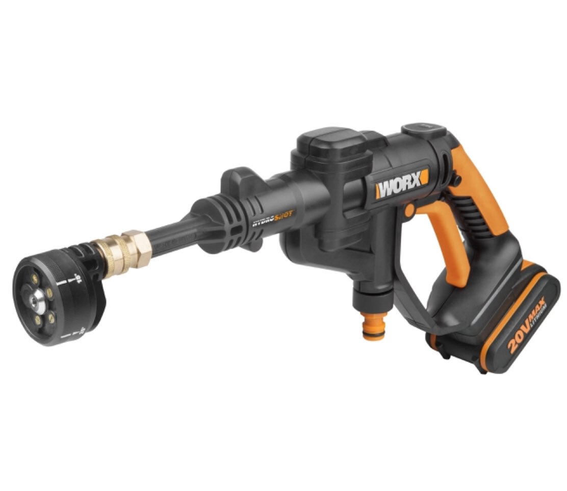 jemweb's tweet photo. @WORXTools #Worx #Hydroshot Been using this over the weekend. Superb piece of kit. Light and quiet it can be taken anywhere and hooked up to various water supplies with the attachments supplied. #cleaning #water #tools #battery #portable https://t.co/r1TpkgyXid