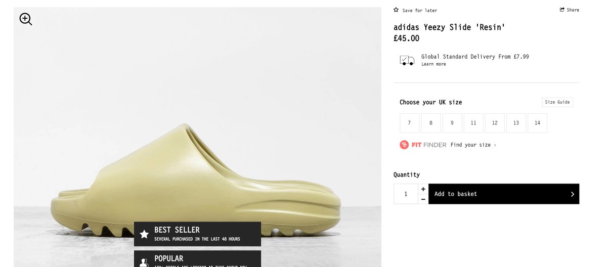 AD: adidas Yeezy Slide 'Resin 