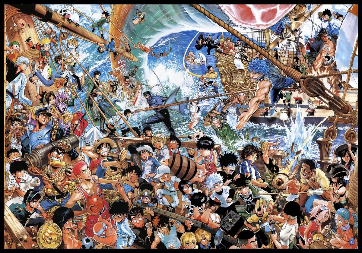 Une autre quantité ahurissante de personnages de manga du ShonenJUMP dessiné par Yusuke Murata (OnePunchMan, Eyeshield21...)