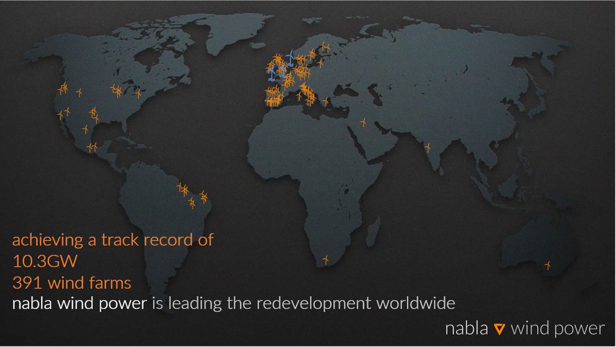 Since 2013 #nablawindpower has assessed more than 10.3 GW of wind assets worldwide for redevelopment (+20 years/+AEP /-OPEX). Also, @NablaWind is currently leading 2 groups within the IEC drafting the #lifeextension standard IEC61400-28 ; Aeroelastic Modeling and Uncertainties.