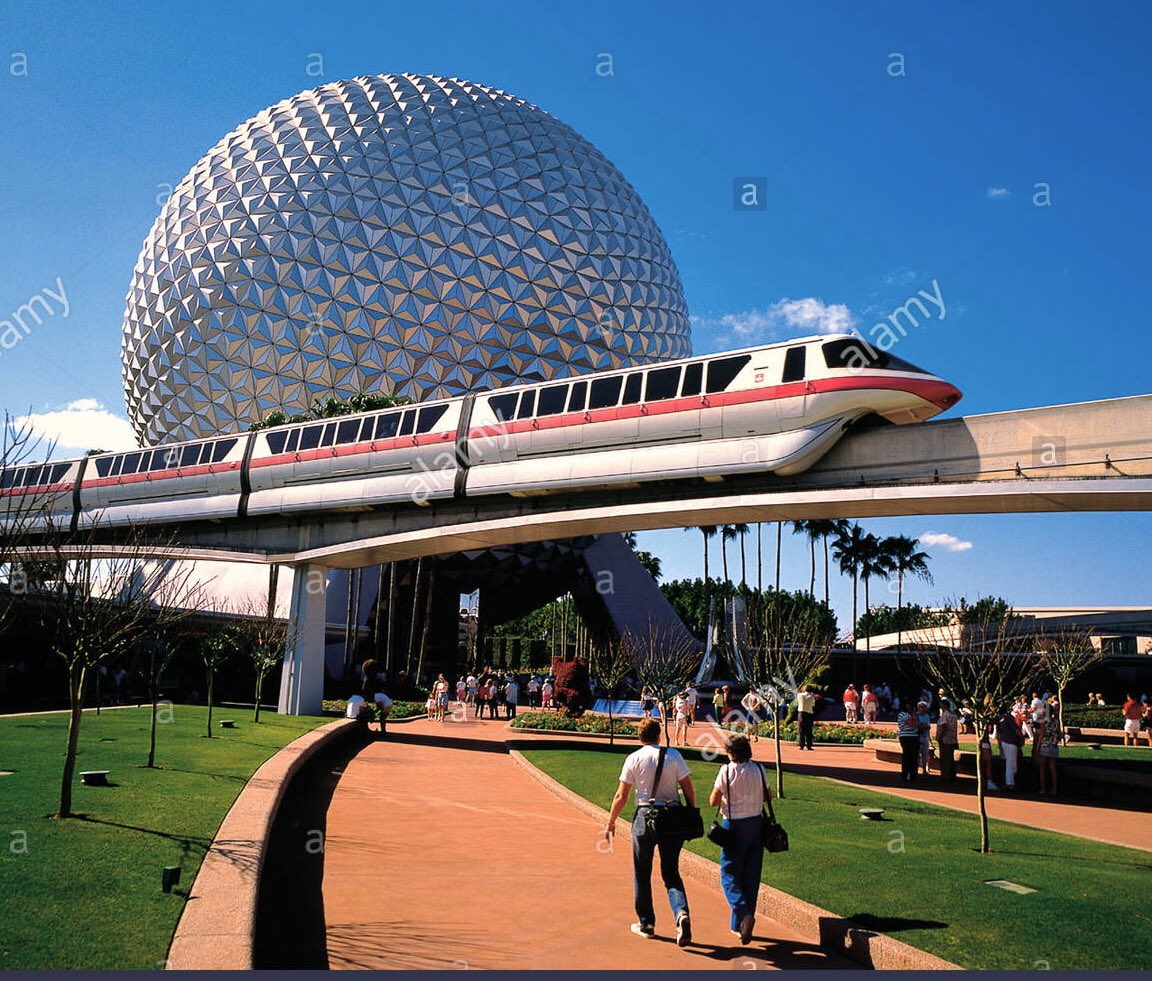 StevenOgley's tweet photo. Here’s basis for my next piece - that should keep me nice and busy! 🐝 #art #modernart #abstractrealism #painting #canvas #landscape #monorail #Epcot #waltdisneyworld #spaceshipearth #sphere #themepark #usa #florida #orlando #disney #lockdown #patterns #geometric #ukartist https://t.co/kAEaWLC7gA