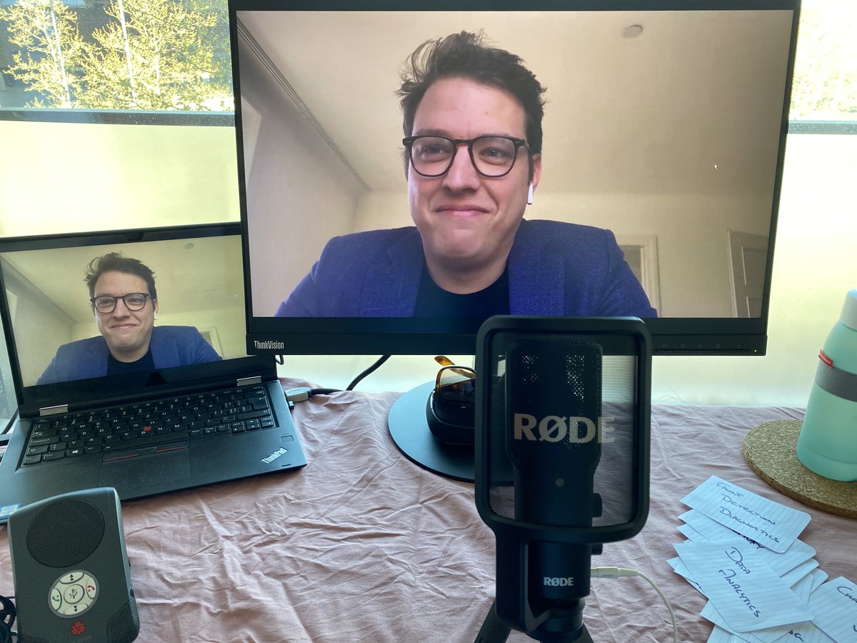 JBLester_'s tweet photo. First recording with the home setup done! Great fun...a relaxing vibe and an easy and engaging chat with Tyson Soutter as always. The first #BuzzwordBuster coming soon!
#planningtomorrow #buildingsoftomorrow #smartbuildings #timetocare #podcast https://t.co/6DiRCvSFaN
