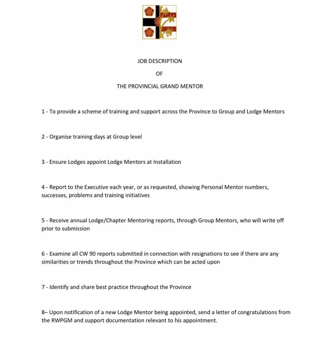 pendragon3481's tweet image. Brethren, after many years of dedicated service to the position of Provincial Grand Mentor, W. Bro. Terry is standing down in October.  Therefore applications are required from interested brethren from the province, see the job description and send in your application by 1st May
