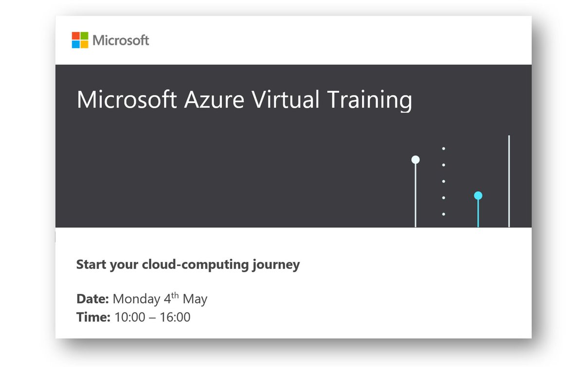 For those in colleges or universities focusing on what the cloud can do for you and your institution, this virtual Microsoft Azure Training Day explains cloud-computing concepts, models, and services and provides a free Azure Fundamentals exam voucher

👉  aka.ms/AzureFundament…