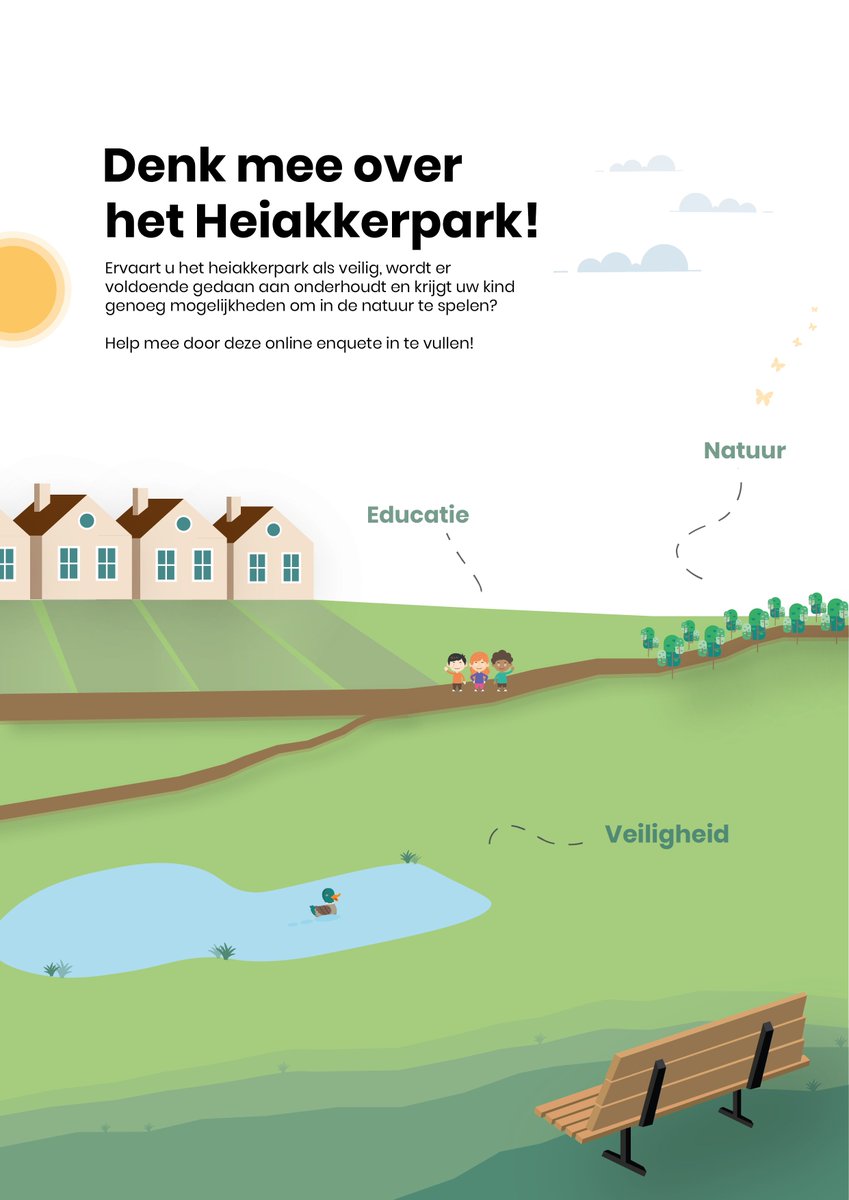 Bericht voor bewoners van de wijk Heiakker ❗️

Studenten van de HAS Hogeschool doen in samenwerking met ons onderzoek naar de mogelijkheden en kansen voor het Heiakkerpark. Wat vind jij van de sociale veiligheid in dit park? Vul de enquête in via 👉 bit.ly/3cuztEQ