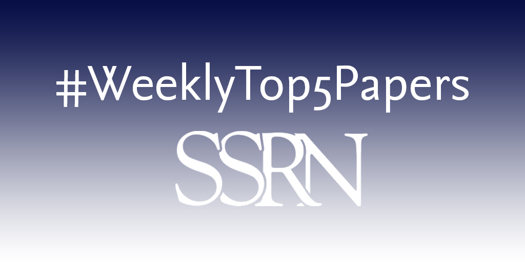 SSRN's tweet photo. #Top5Papers https://t.co/oa31Rg8JCX @UMmedschool @NewYorkFed @federalreserve @MIT @MITEcon @Surgisphere @ANUmedia @UofMaryland @unav #COVID19 #phdpandemic https://t.co/nAZbtK1a4i