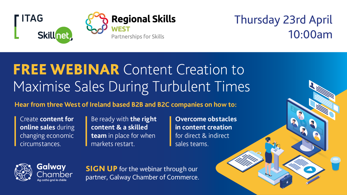 Struggling with the move to online sales? Unsure how to engage your customers? Sign up for a FREE ITAG webinar from 3 industry experts on digital sales content creation! tinyurl.com/y89e3zgp #MondayMotivation #COVIDー19 #coronavirus #business #salestraining #DigitalMarketing