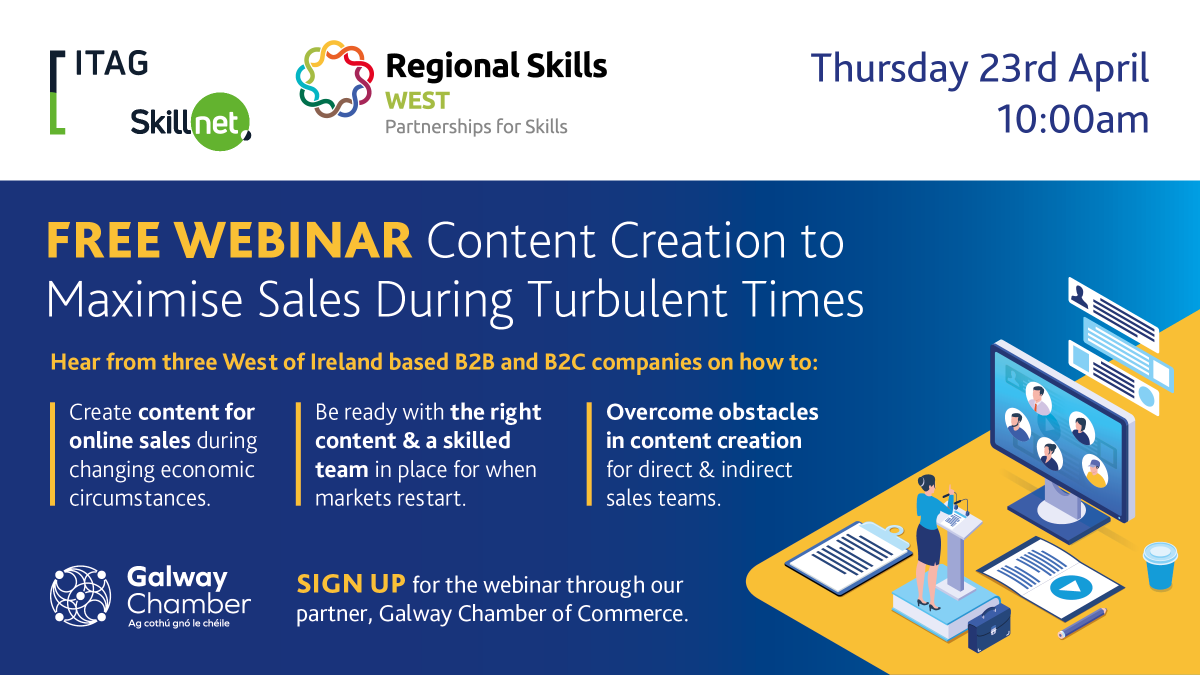 Struggling with the move to online sales? Unsure how to engage your customers? Sign up for a FREE ITAG webinar from 3 industry experts on digital sales content creation!

tinyurl.com/y89e3zgp

#MondayMotivation #COVIDー19 #coronavirus #business #salestraining #DigitalMarketing