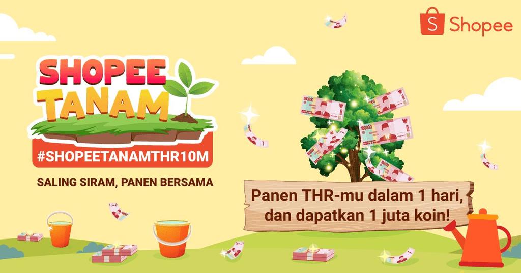 Bantu siram tanamanku. Kamu juga bisa panen THR total 10M di Shopee sekarang! games.shopee.co.id/universal-link…