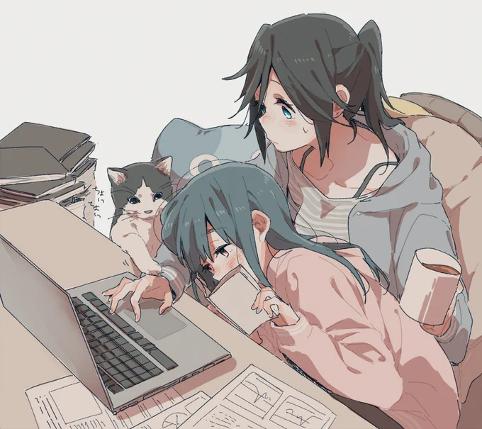 傘木さん家の在宅勤務は二匹のネコがじゃましてくる 