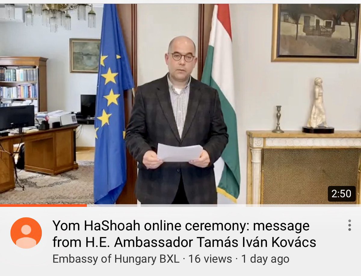 tamasivankovacs's tweet photo. Our #Embassy of #Hungary #Brussels contribution to #WUJS @JewishStudents’ call to #BeaReader at this year’s special #YomHaShoah online memorial event (click on the link): https://t.co/tAQyTg6Deo - recorded on 16 April, the Memorial Day of #Hungarian victims of the #Holocaust ✡️🇭🇺 https://t.co/HpEWpu7Cv9