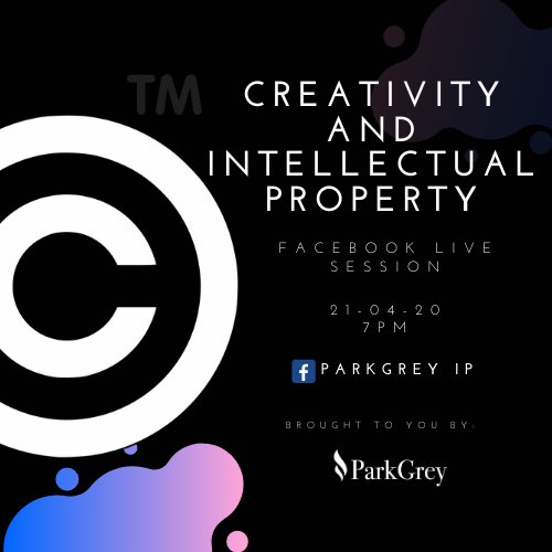 ParkGreyIP's tweet photo. Join us for a Facebook live session with IP maverick @EminentGrey, as we discuss the role of IP in innovation and creativity. 21-April-2020 at 7pm CAT. 💡 #ParkGreyIP #Creative411 https://t.co/9tcsMAxeEZ