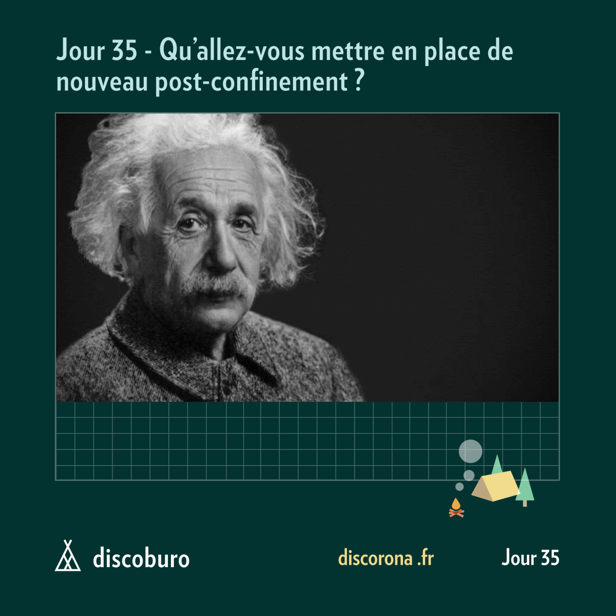 Cette période de confinement est unique, cela peut donc vous avoir conduit à penser à de nouvelles façons de travailler.

Donnez-nous quelques exemples de ce que vous changerez au sein de votre structure.

Répondez en commentaire ou sur discorona.fr
#ConfinementJour35