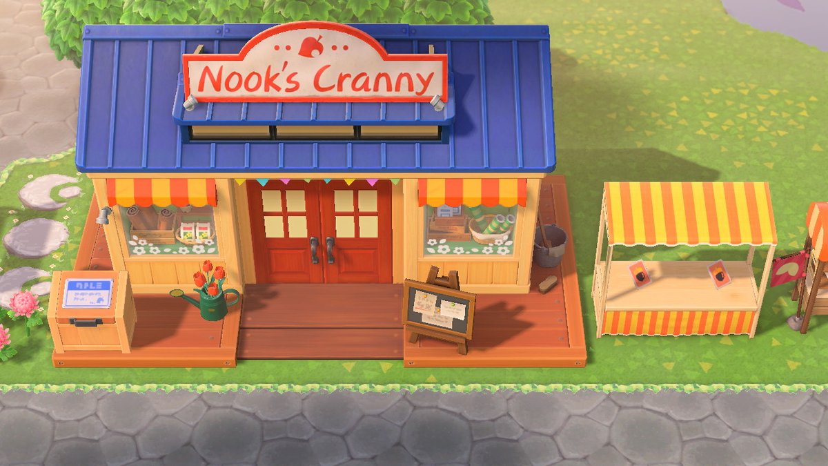 faeriacrossing's tweet image. Made some lil stall designs to match the Nooks Cranny &amp;amp; Able Sisters banners! Hope someone will like em!! #AnimalCrossing #ACNH #ACNHDesign