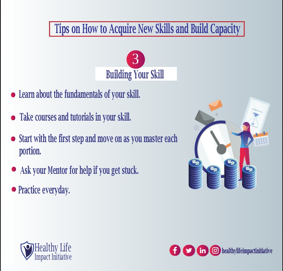 LifeInitiatives's tweet photo. Identify the New Skill that will increase your net worth and also give you an edge in your chosen career. 

Build capacity, Maximize this Pandemic period. 
Stay Safe, Stay Home.

#capacitybuilding #COVID19 #healthylifestyle #staysafe #stayhome https://t.co/hFZkyDzl3D