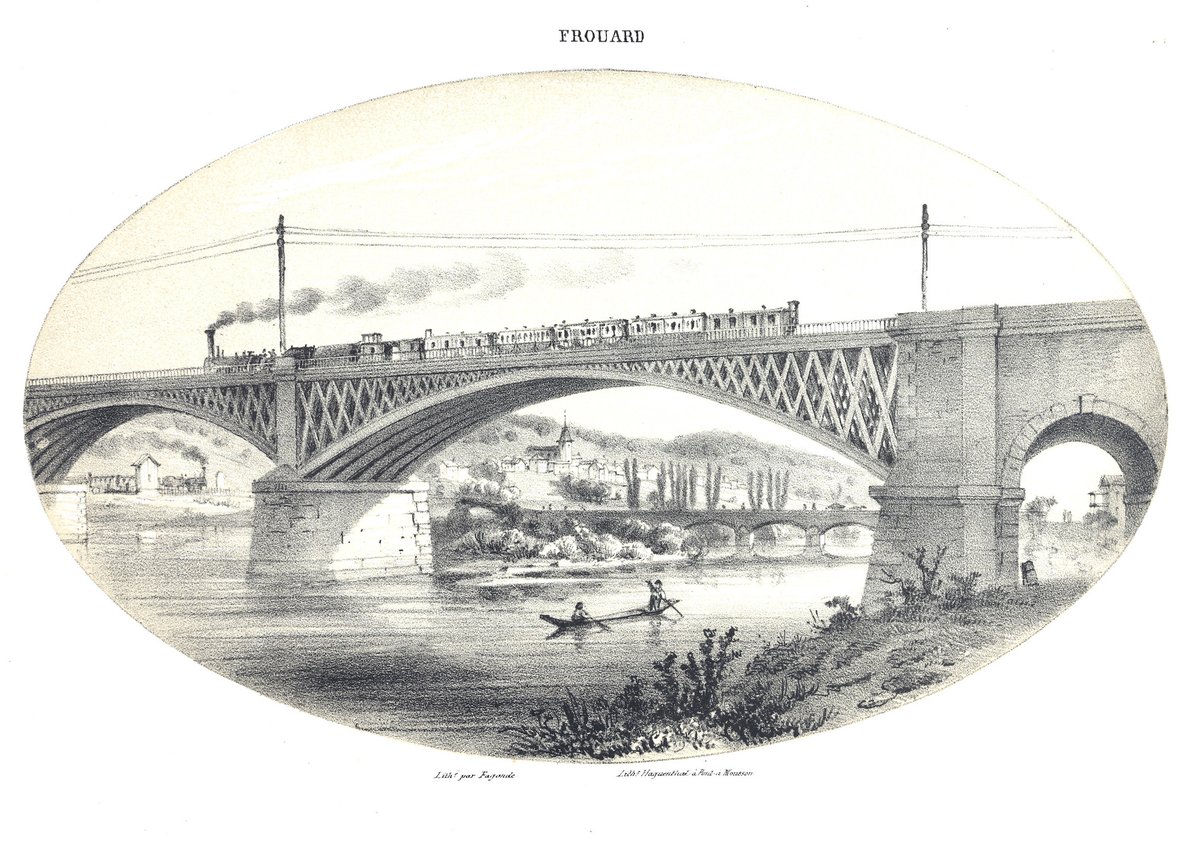 enbmn's tweet image. @bmnpatrimoine #aLaRepro #aLaReproArchive 
Le pont de chemin de fer à #Frouard par Fagonde chez Haguenthal à Pont-à-Mousson