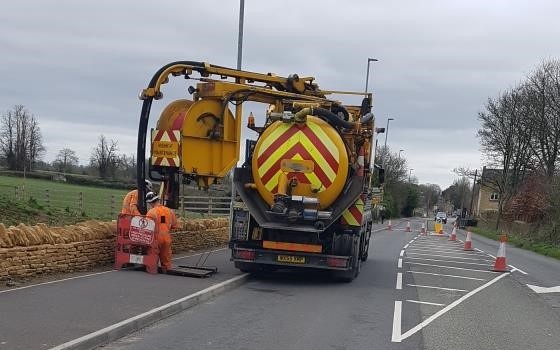 Drainage investigations were carried out in March to repair faults and damage along the A4 Bath Road, Copenacre.