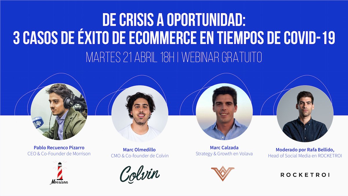 Hay organizaciones que están viviendo la crisis del #COVID19 como una oportunidad para demostrar la solidez y la adaptabilidad de su estrategia digital.

Os invitamos a este #webinar con tres players digitales que nos contaran su experiencia🚀 #ecommerce

crowdcast.io/e/de-crisis-a-…