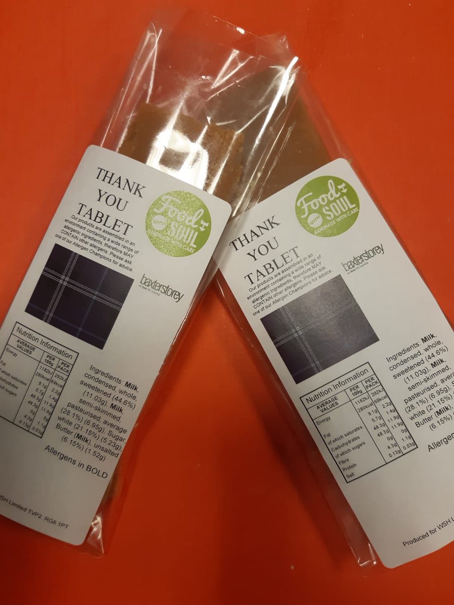 CarolineBaci's tweet photo. We are super excited to be delivering our packs of homemade tablet from @gogarfood to local community hospitals today! #ThankYouNHS @BaxterStorey #welovethisbusiness @neilbird1969 @MackAllan1 #dreamteam #scottishtablet https://t.co/T7XQut31Wy