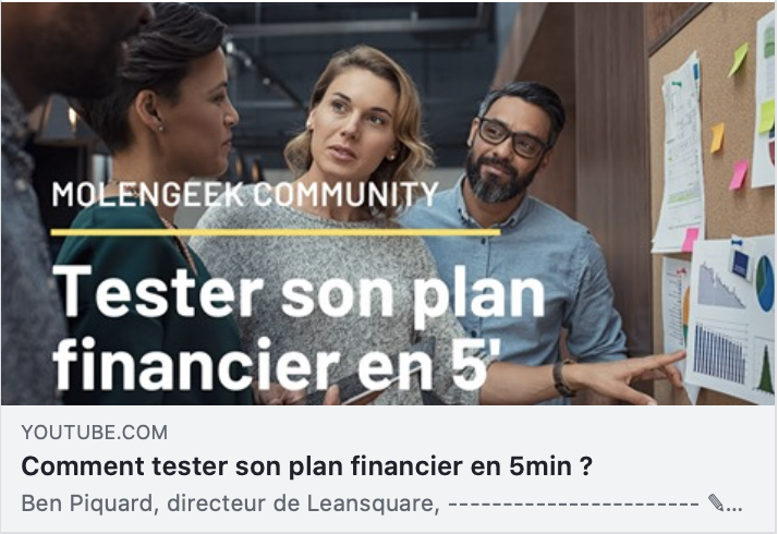 Votre business modèle tient-il la route ? Testez votre plan financier en 5' avec @benpiquard - Merci à <a href="/molengeek/">MolenGeek</a> pour la vidéo 💰🎥🤓

Lien de la vidéo par ici 👉 lnkd.in/gBnWf_F