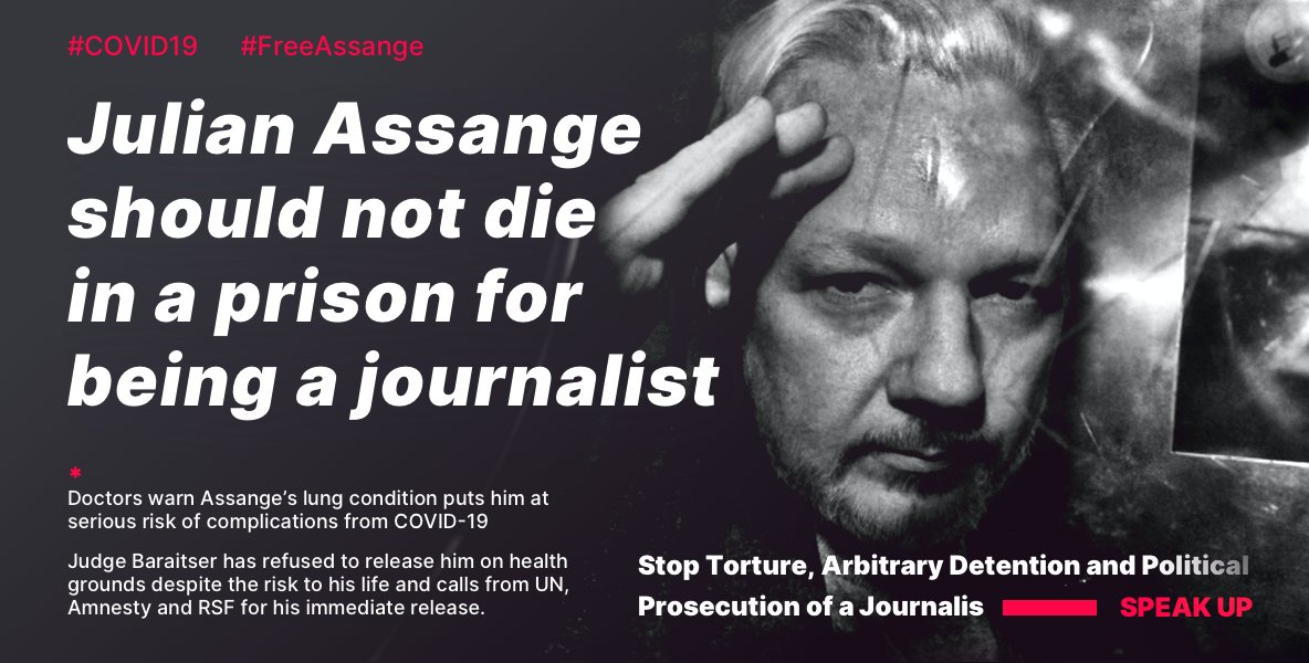 couragefound's tweet photo. Please donate to Julian #Assange's official defense fund 

Your support is vital

https://t.co/wvYJvecXlb

#FreeAssange 
#DontExtraditeAssange
#SaveJulian https://t.co/7lpTVJzpcR