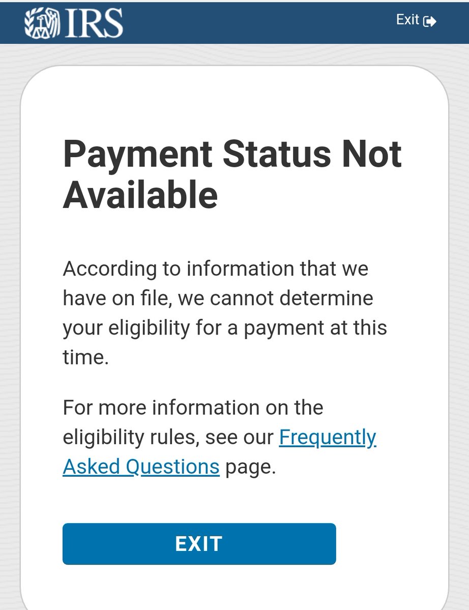 Jenn58Lin's tweet photo. I've been checking everyday since this came out. And still the same results. I KNOW for a fact I'm eligible. PLEASE fix this soon! 
#StimulusChecks #IRS #irsportal #StimulusCheck #PaymentStatusNotAvailable #IRSfail #IRSDirectDeposit https://t.co/unmf4AjAtc