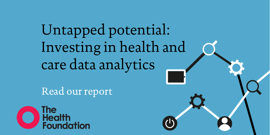 HealthFdn's tweet photo. The NHS has a wealth of data - but too few people with the skills to make sense of this data and improve patient care. 

Our report sets out why we need to invest in skilled analysts to unleash the power of #NHSdata.

Read it today 👉 https://t.co/xMRRbs0bkJ
#InvestInAnalytics https://t.co/0hQM3hVESs