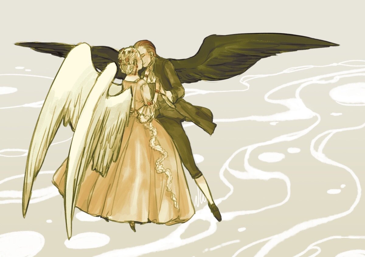 NK_asperako's tweet photo. #ineffablecouple #goodomensau #femaziraphale #Crowley
#ineffable18century
“My love for you is far longer than the long river of time, and it will never end.”
The 3-4 pic is a birthday gift for my dear friend on Plurk🥰❤️❤️❤️ https://t.co/t5hE24lEV4