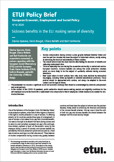 #Sickness benefits in the #EU: making sense of diversity. New <a href="/ETUI_org/">ETUI - European Trade Union Institute</a> policy brief by <a href="/SlavinaSpasova/">Slavina Spasova</a>, D. Bouget, @BonsaidiChiara &amp; <a href="/BartVanhercke/">Bart Vanhercke</a> etui.org/Publications2/… <a href="/etuc_ces/">EUROPEAN TRADE UNIONS</a> <a href="/soc_protection/">ILOSocialProtection</a> <a href="/OECD_Social/">OECD Social</a> <a href="/anacarla1975/">Ana Carla Pereira</a> <a href="/WHOatEU/">WHO at the EU</a> <a href="/eaHealthEU/">Euractiv Health</a> <a href="/EU_Health/">EU One Health</a> <a href="/OBShealth/">European Observatory on Health Systems & Policies</a> <a href="/OSFHealth/">Open Society Health</a>