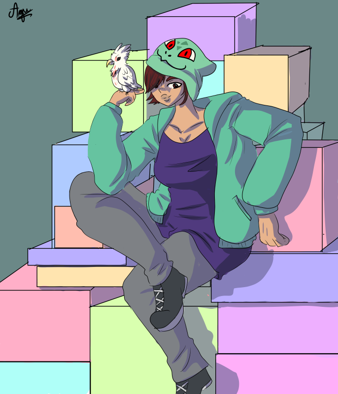 ZaraUzumi's tweet photo. pour la grosse illu du mois,voici un fanart de @NerdECrafter  ! méfier vous de cette demoi'sel,car malgré les couleurs pastels! ;p c'est une créature des ténèbres! https://t.co/8CcPgbIy5N
