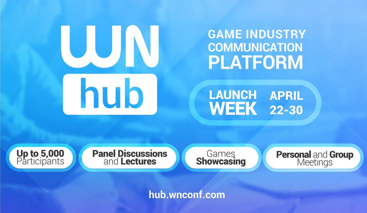 White Nights Conference team launches the communication platform for the game industry WN Hub on April 22 with up to 5,000 professionals from around 2,000 companies. 
Take a look at the registered companies and get your free pass on the website