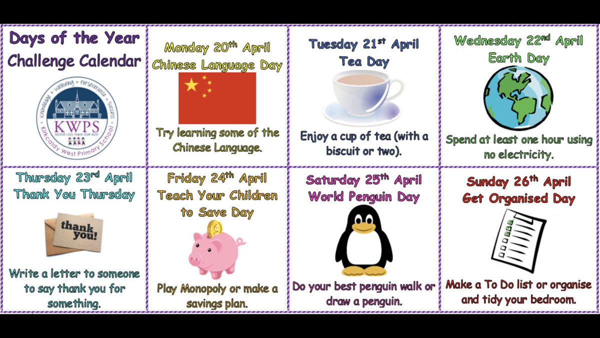 Challenge Calendar starts today 🤨