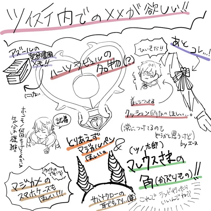 『ツイステ内での✕✕が欲しい!!』
これみんなで語りたい?(pixivにあげたやつ) 