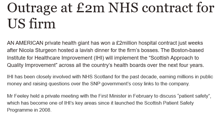 Now, you may have heard of IHI before, in relation to the NHS in Scotland...4/6