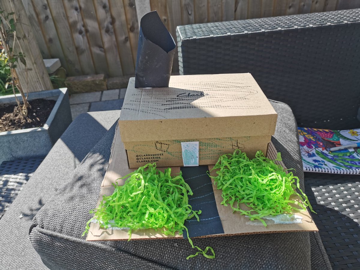 charlinsley's tweet photo. Isabelle had great fun over the Easter holiday. Making a house of out recycling was one of her favourite activities https://t.co/t1AN6dMRJy