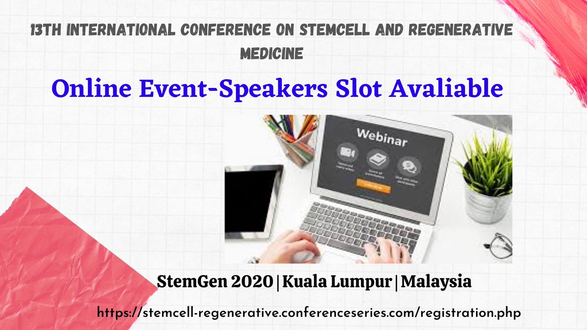 StemGen_2020's tweet photo. #WebinarConference #OnlineEvent #StemCellandregenerativemedicine

#StemGen 2020 #tissueregen2020  #tissueengineeringconference #regenerativemedicineevents #stemcelltherapycongress #biomedicine #cancertherapymeet #antiaging  Let's Join with us and share your research experience. https://t.co/s6A3ua3vWI