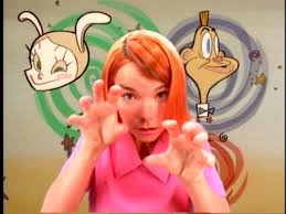 I Miss You (1997)A partly animated video that features a red-haired Björk dancing & interacting with several other characters, which resembles the ones from The Ren & Stimpy Show. A live version of Björk is mixed in the footage. Fred Flintstone makes a cameo as a shampoo bottle