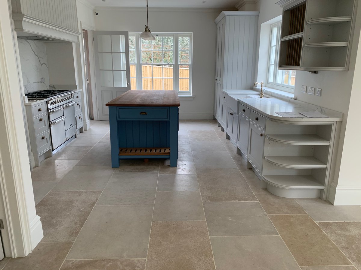WHFlagstones's tweet photo. Our flagstones are often installed in locations where the customer desires a sense of historic elegance. The random lengths and widths of the Old Tuscany stone have created a beautiful space in this new build in Sussex, that looks decades rather than days, old.  
#Flagstones https://t.co/p6irCTfLn9