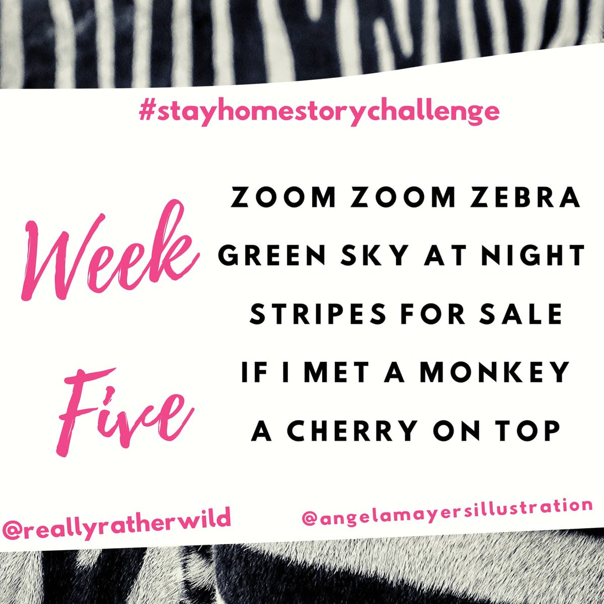 RRWbooks's tweet photo. Week Five and we've gone all stripey for the #stayhomestorychallenge 🦓
Can't wait to see what you come up with this week! 📖🎨 https://t.co/PtbKMbB1BC