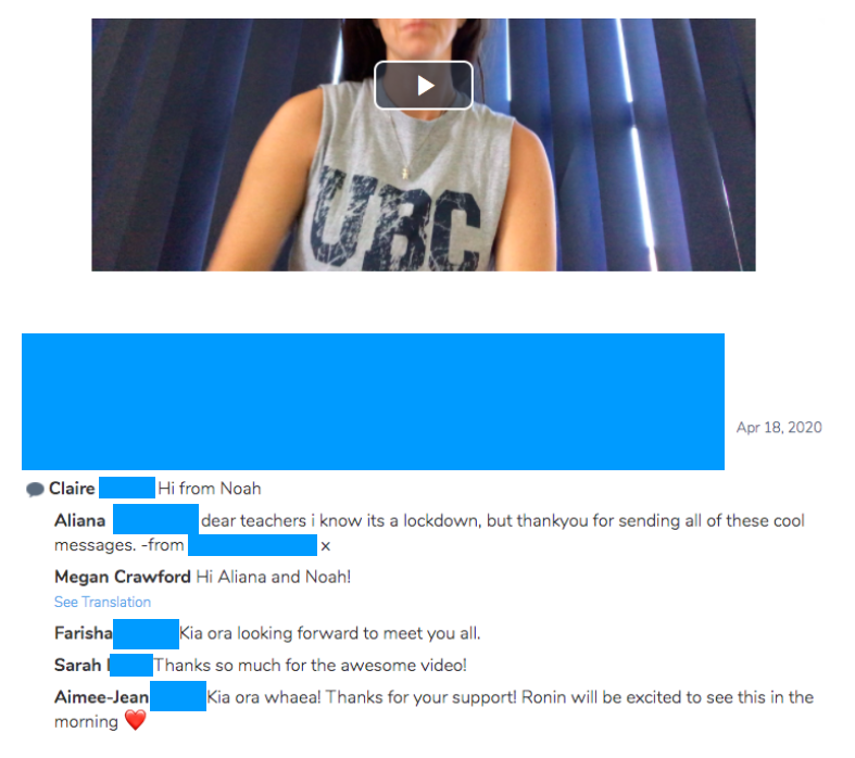 Awesome response from whanau of our children who are due to start school.  Building relationships even though we can't do physical school visits.  The technology provides a vehicle for human connection.  #poutama #takpschool #remotelearningtakp