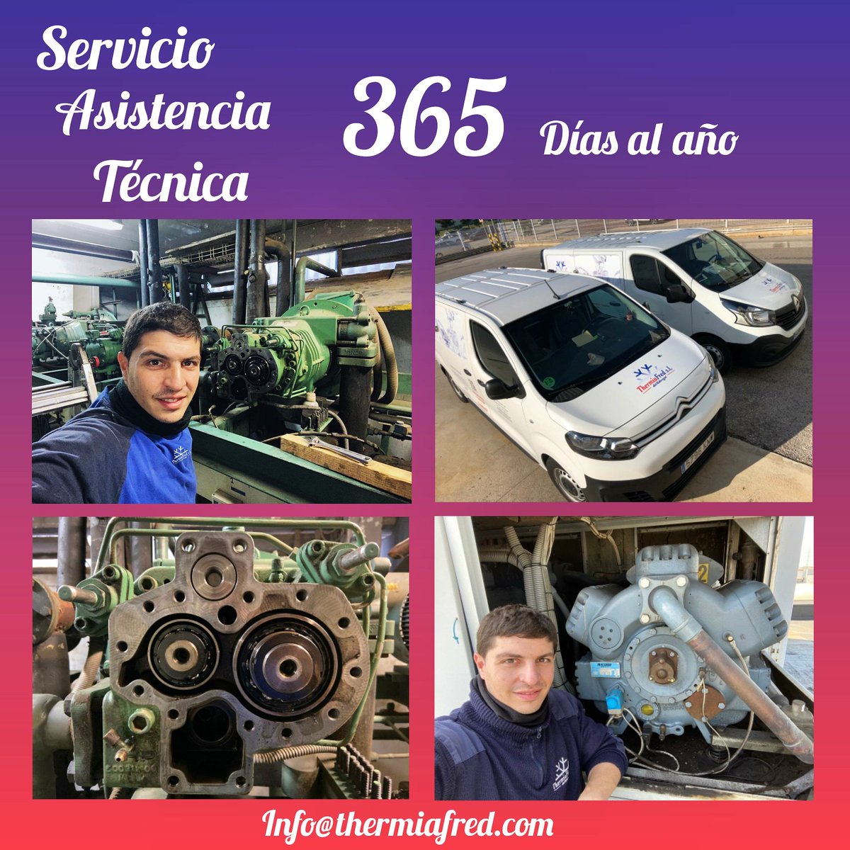 Nuestro compromiso, estar cuando nos necesitas los 365 días del año.
⠀
Servicio
⠀
Asistencia
⠀
Técnica
⠀
ℹ info@thermiafred.com
⠀
📞 934 77 78 22
⠀
💻 thermiafred.com
⠀
#compromiso #thermiafred #365dias #refrigeración #refrigeration #Barcelona #asistenciatecnica