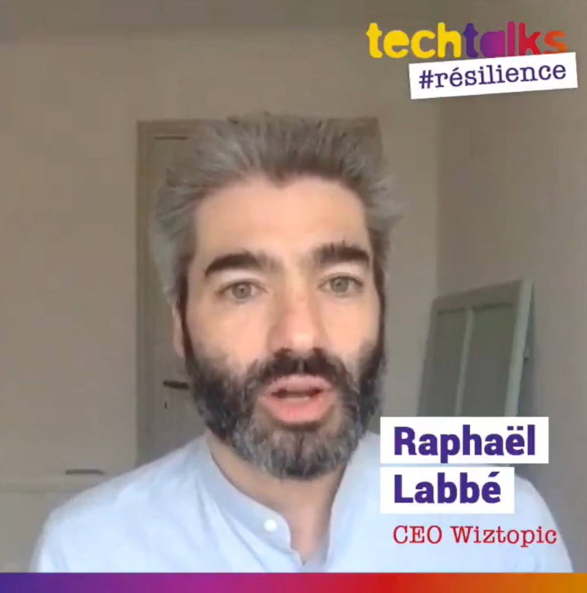 TechTalks_fr's tweet image. L'interview #confinée de @leafar Raphaël Labbé CEO 
@wiztopic sur la résilience face au #COVIDー19 Comment l'éditeur s'est adapté et réagit à la situation ? "Structurer le temps des collaborateurs et prendre en compte les spécificités de chacun"
techtalks.fr/linterview-con… #replay